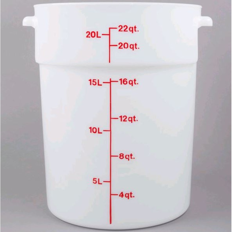 Cambro RFS22148 22 Qt. Round White Food Storage Container