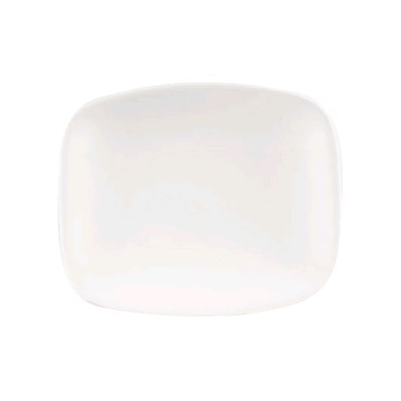Churchill Ceramic White Oblong X Squared Chef's Plate - 6" x 5" - WHOBL11