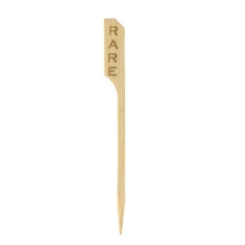 FOH AST005NAB82 "Rare" Bamboo Meat Marker Picks - 100 Bag