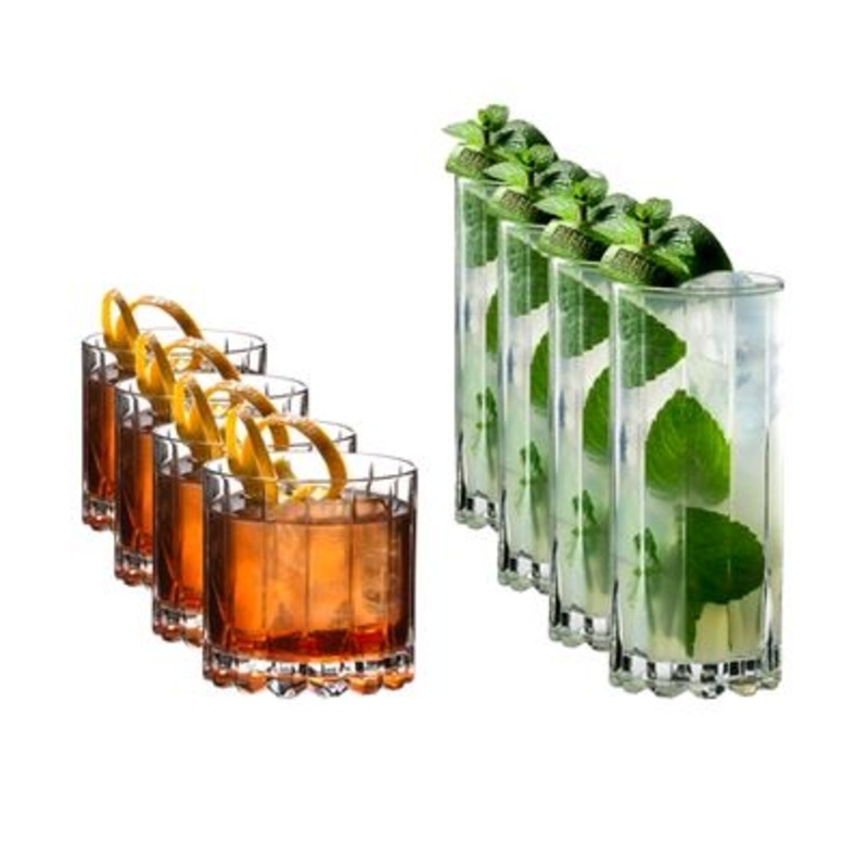 RIEDEL 5417/57 Drink Specific Glassware Rocks & Highball Set - 4 Each