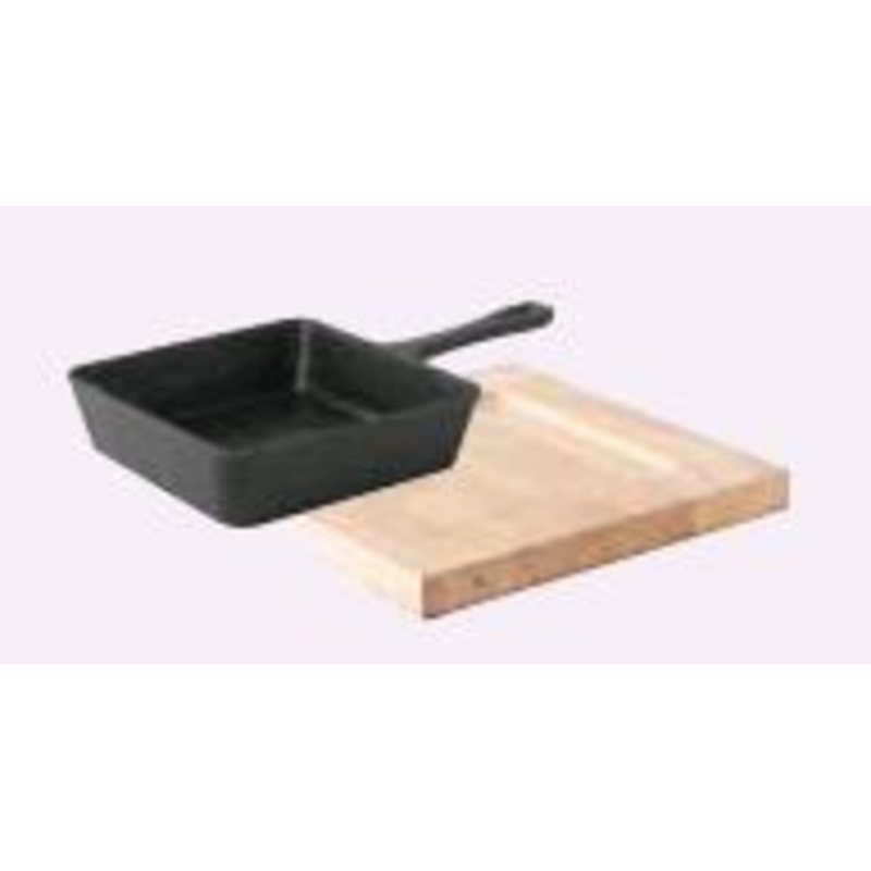 Tableware Solutions Cast Iron & Square Wood Board*