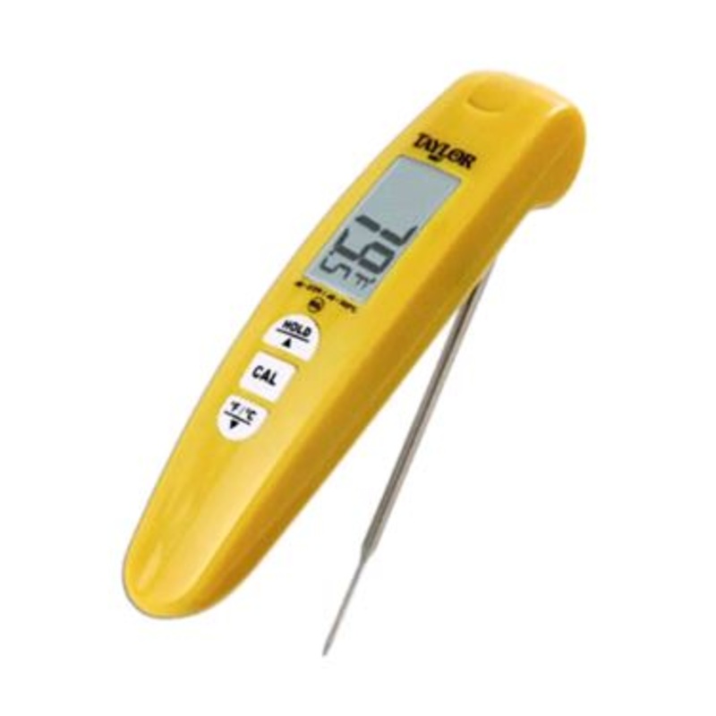Taylor 9867FDA Folding Digital Probe Thermometer w/ 4" Stem, -40 to 572 Degrees F