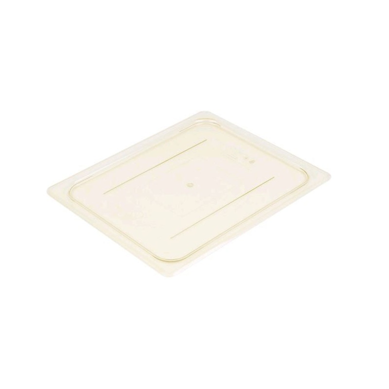 Cambro 20HPC150 H-Pan 1/2 Size Amber High Heat Flat Lid