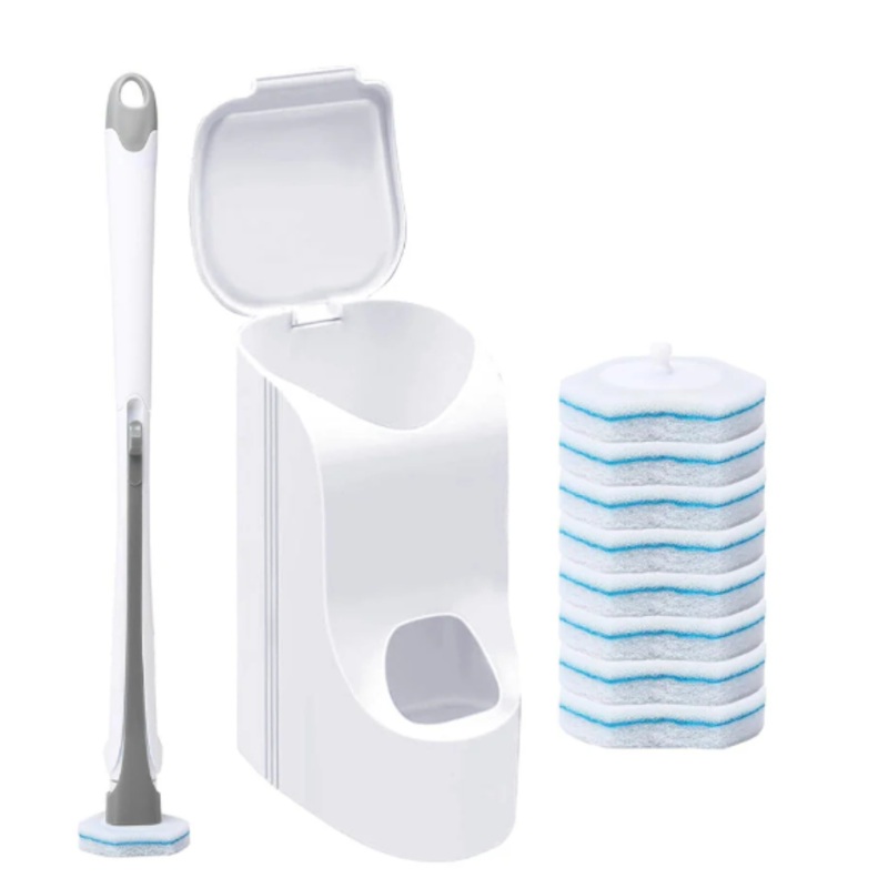 Globe Bowl Boss Touch-Free Toilet Scrubber Starter Kit - Full Kit / White 4020K 1/1EA