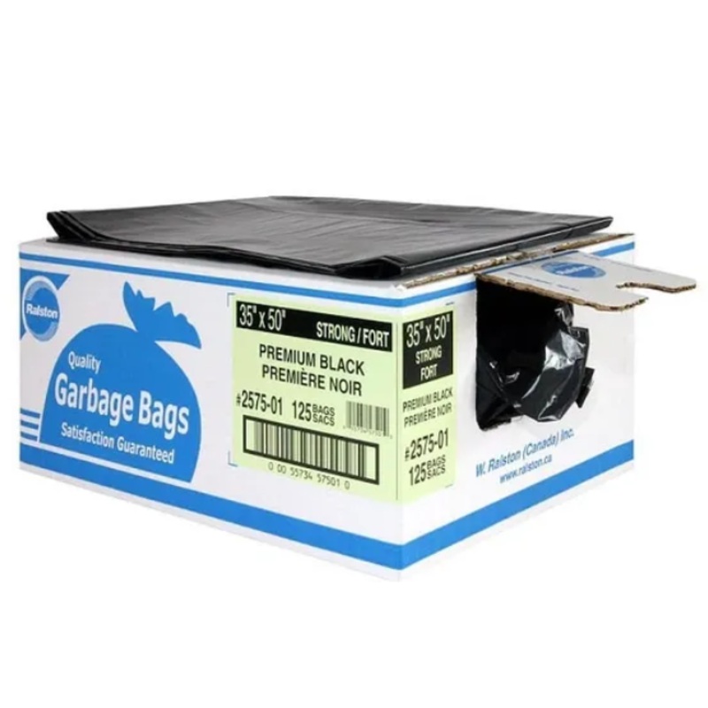 Ralston Extra Strong Garbage Bags  26X36 Black 258101 125/CA*