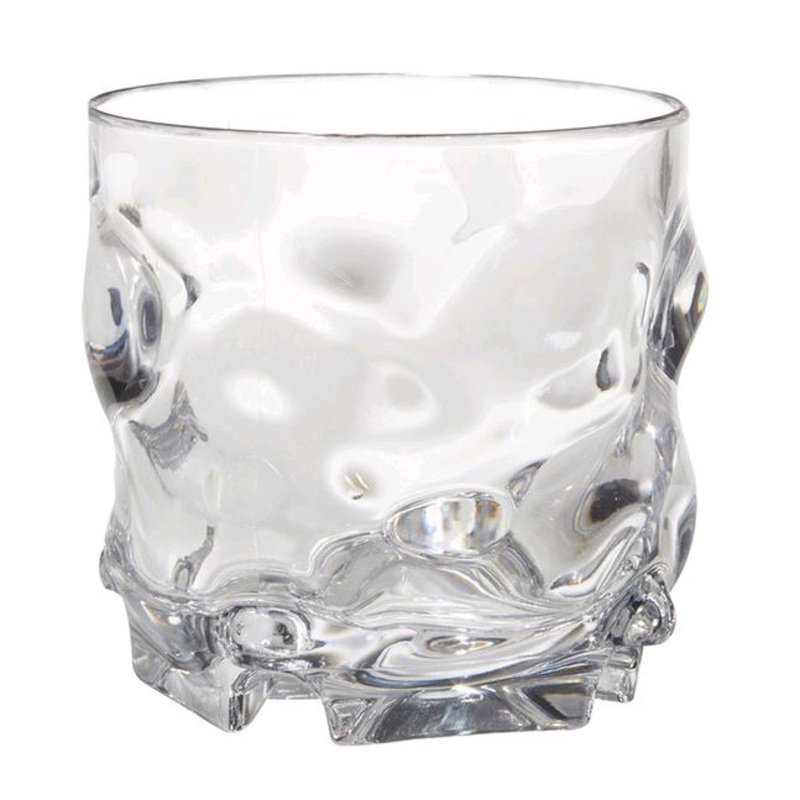 GET 9 oz. SAN Plastic Stackable Rocks / Old Fashioned Glass SW-1439-1-CL L7  24/1EA*