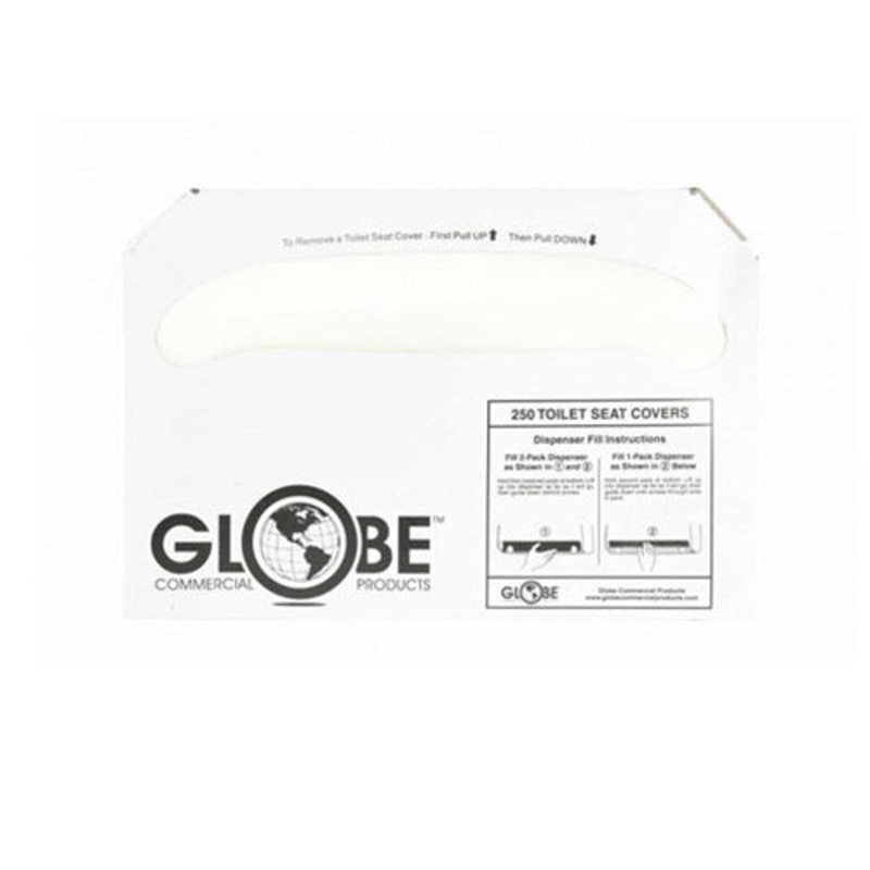 Globe Commercial Products Biodegradable Toilet Seat Covers (2500/CS) - 4610