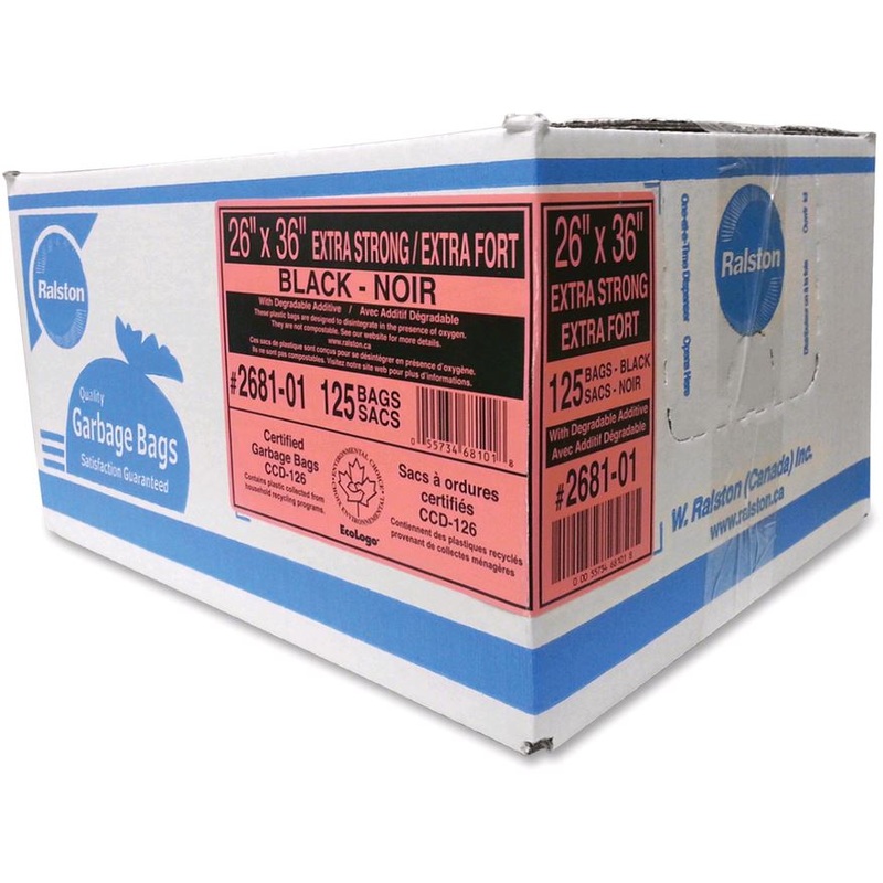 Ralston Industrial Garbage Bags, X-Strong, 36" x 26" 268101*