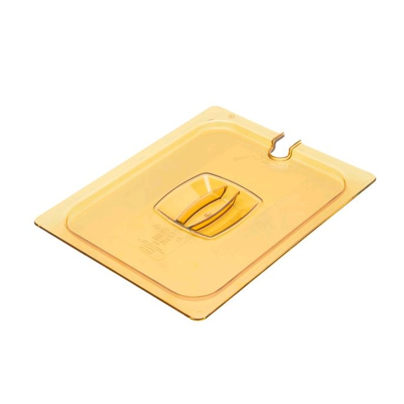 Rubbermaid 1/2 Size Notched Amber Food Pan Cover FG234P86AMBR*