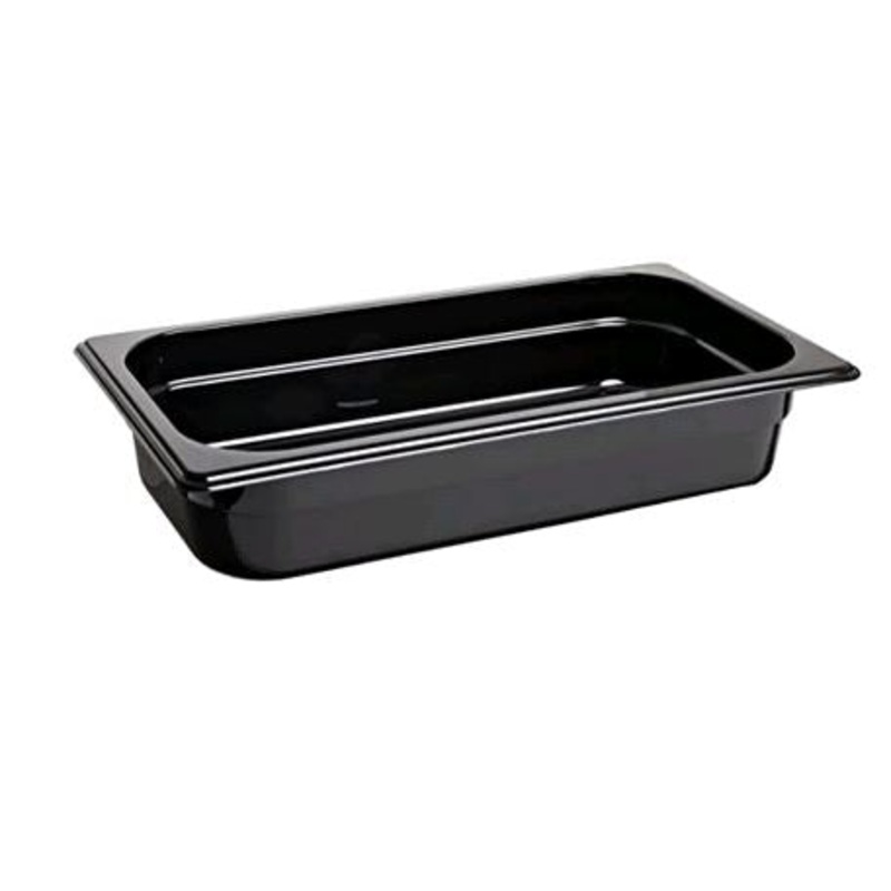 Rubbermaid 1/3 Size 2-5/8-Quart Hot Food Pan, Black  FG216P00BLA*