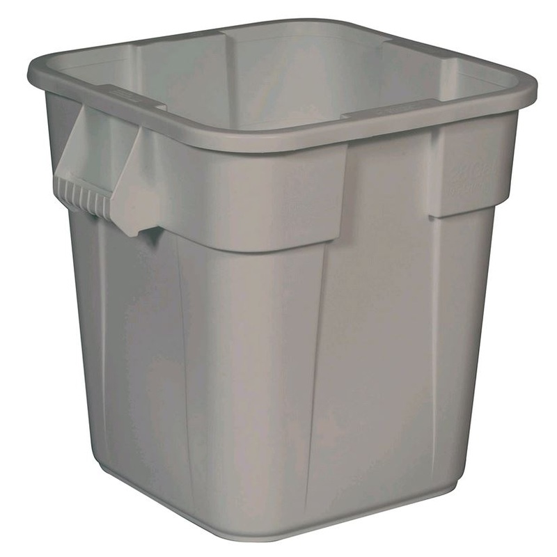 Square 28gal BRUTE Container without Lid 3526 WHITE*
