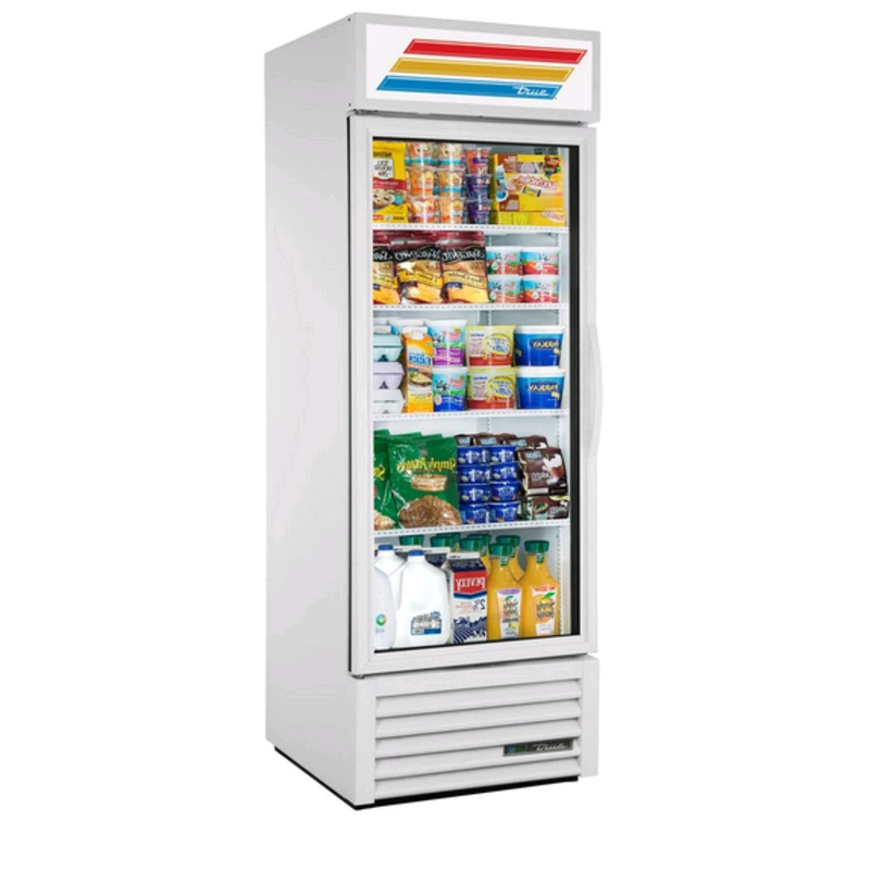 True 27" Single Section White Glass Door Cooler GDM-23-HC~TSL01