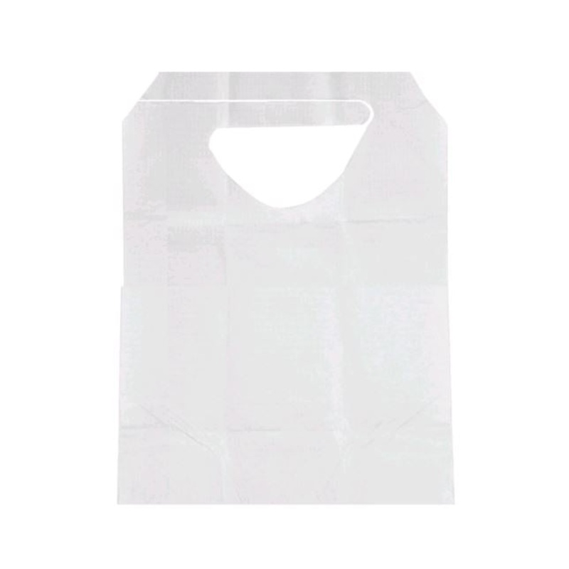White Disposable Adult Bib B305