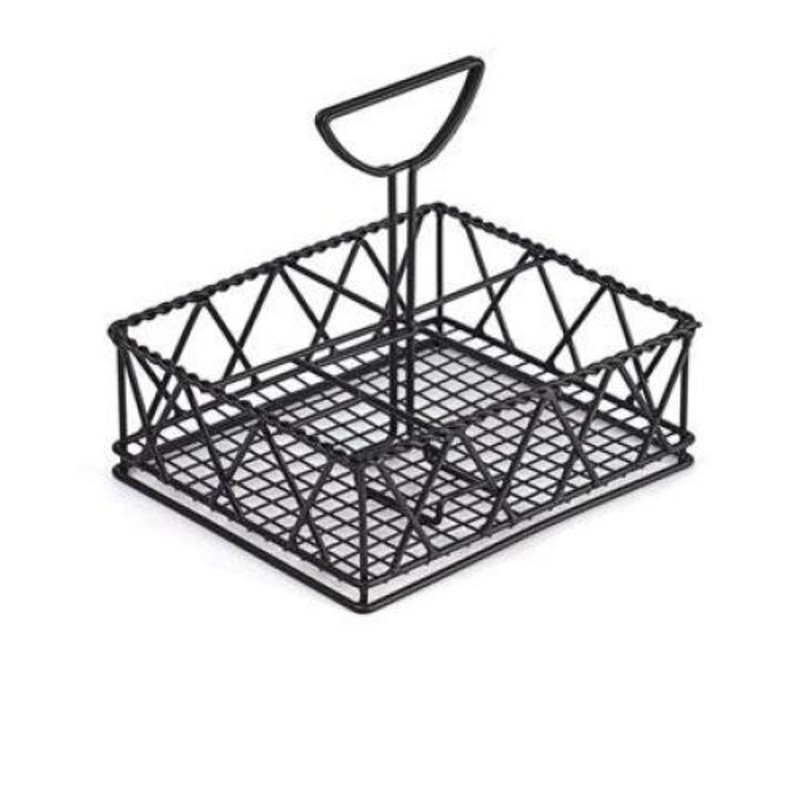 GET Enterprises - 4-931832 - 5 Compartment Square Black Powder-coated Caddy*
