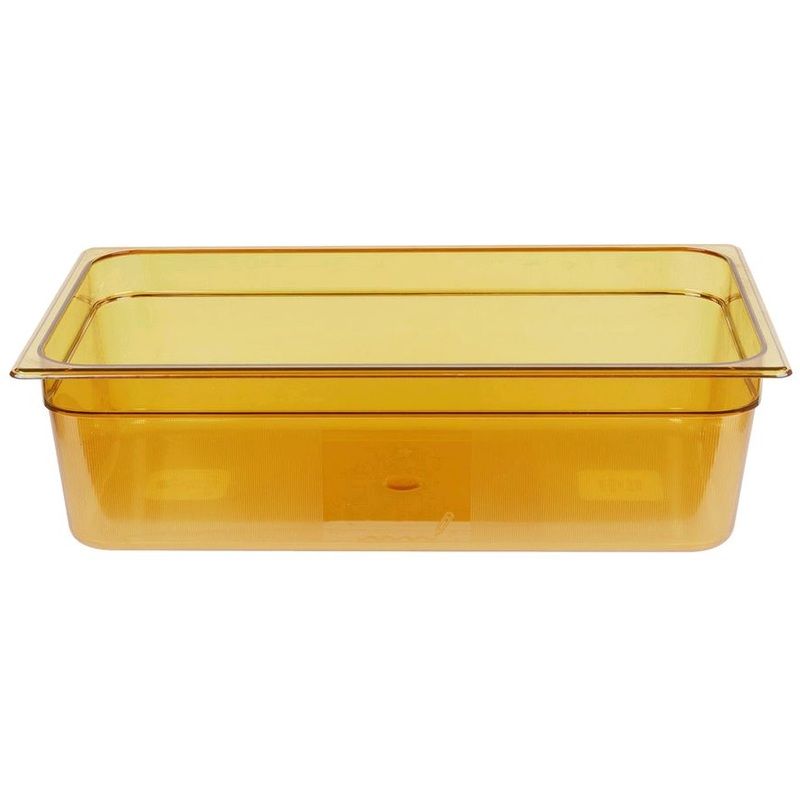 Rubbermaid 1/1 Size 6" Deep High Heat Amber Food Pan FG232P00AMBR*