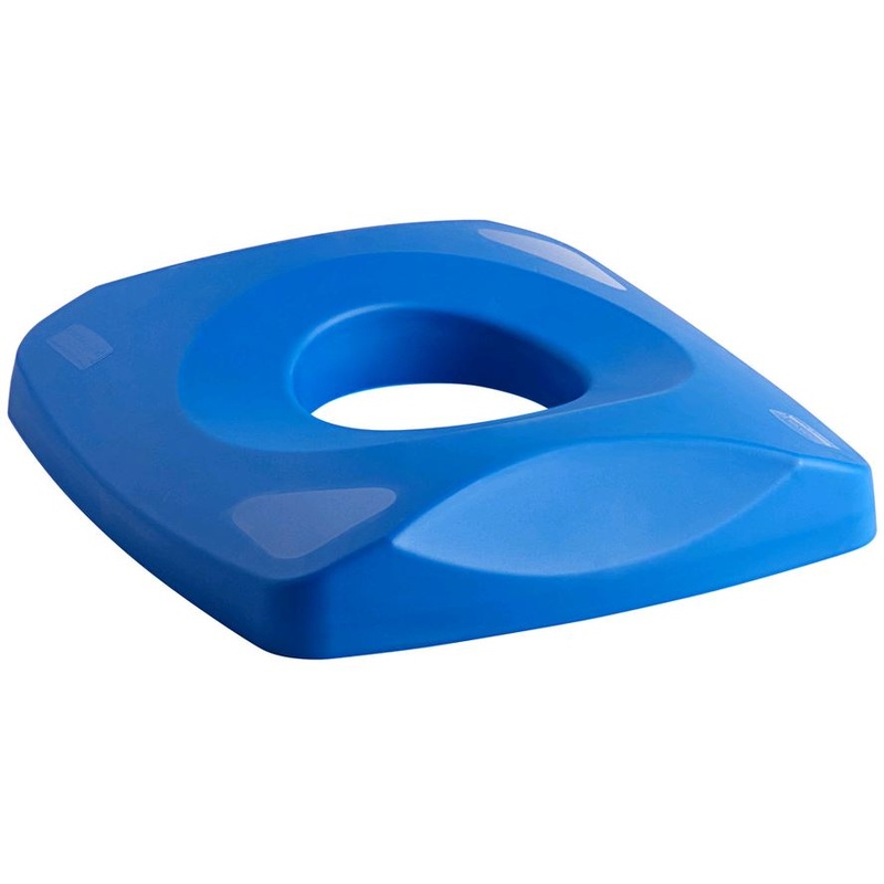 Rubbermaid Untouchable 23 Gallon Blue Square Recycling Lid FG269100BLUE*
