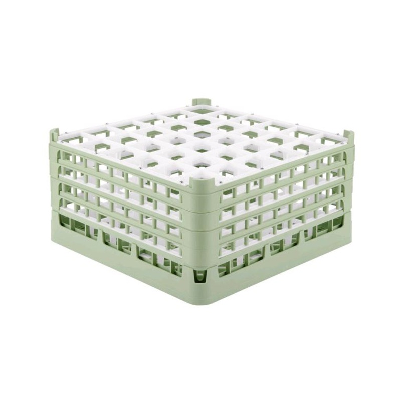 Vollrath 52782 Signature Full-Size Light Green 36-Compartment 9 1/16" XX-Tall Plus Glass Rack*