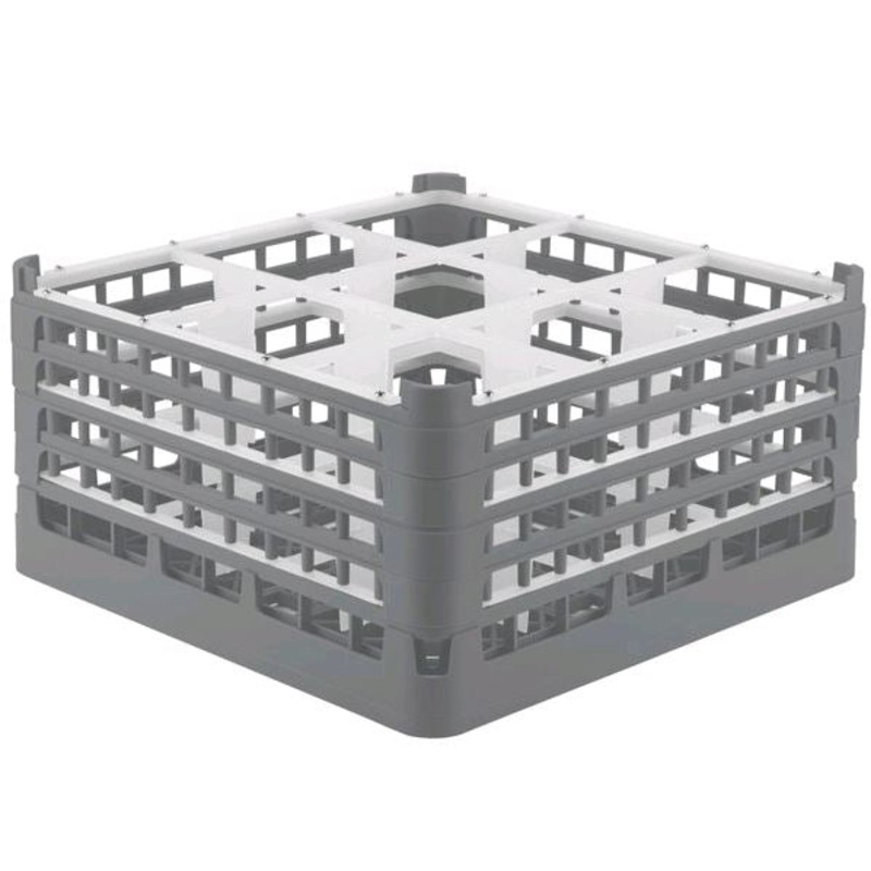 Vollrath Full-Size Gray  9-Compartment XX-Tall Glass Rack with HSF Logo  52764 *