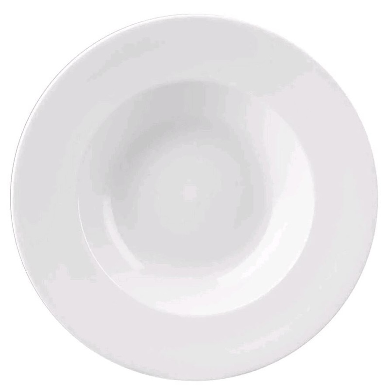 Churchill White Rolled Edge 16.5oz Bowl WHVWBL1