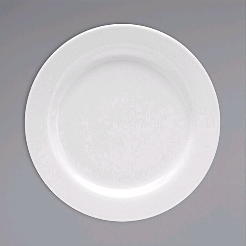 Oneida Tundra 10" Round White Wide Rim China Plate F1410000147*
