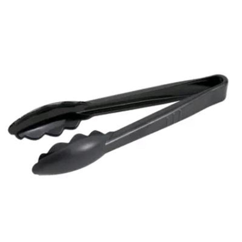 Winco 9"L Plastic Black Utility Tongs PUT-9K