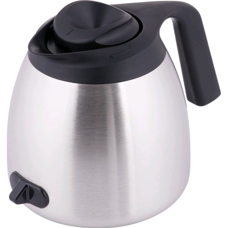 BUNN - 1.9L Black Lid Stainless Steel Thermal Seamless Carafe w/RFID - 51746.0002