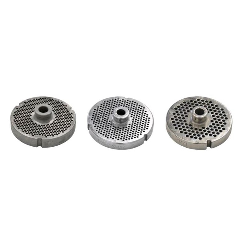Omcan #22 (9.5 mm) Stainless Steel Meat Grinder Plate w/Hub - 11152*