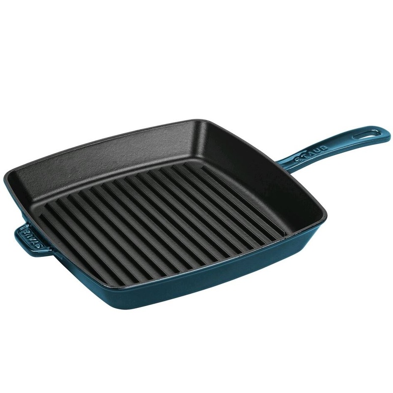 Staub Cast Iron 10-inch, Cast iron, square, American grill, la mer 40506-528