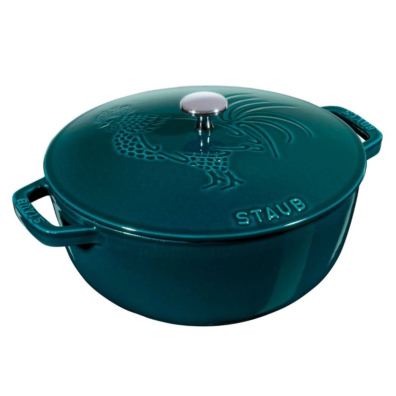 Staub Cast iron 3.5  Cast iron round French oven, la-mer 40501-117