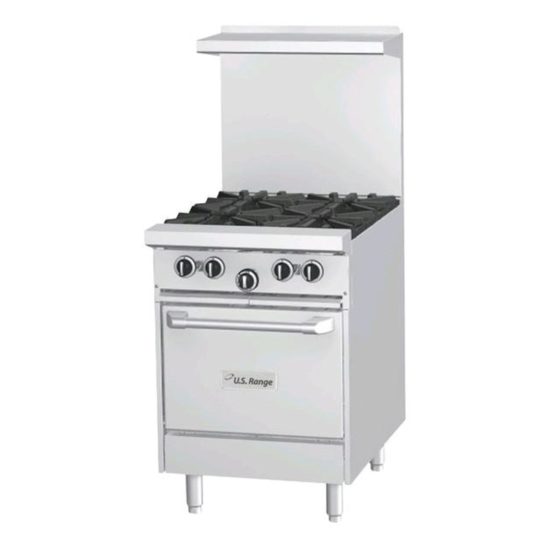 U.S. Range U24-4S Natural Gas 4 Burner 24" Range with Cabinet Base*