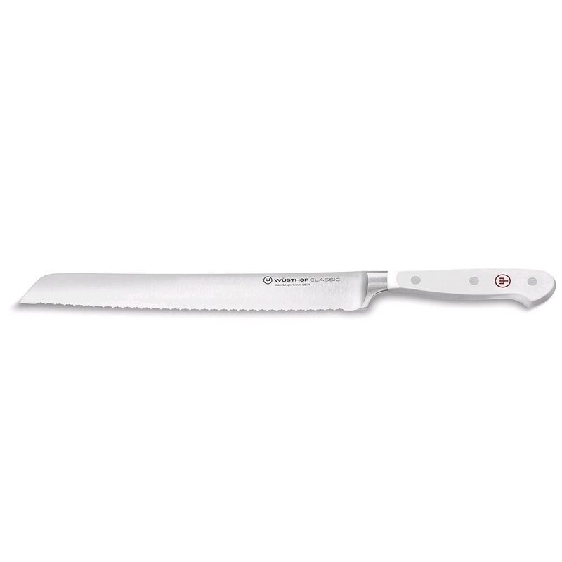 Wusthof Classic White 9" Dbl Serrated Bread Knife 1040201123