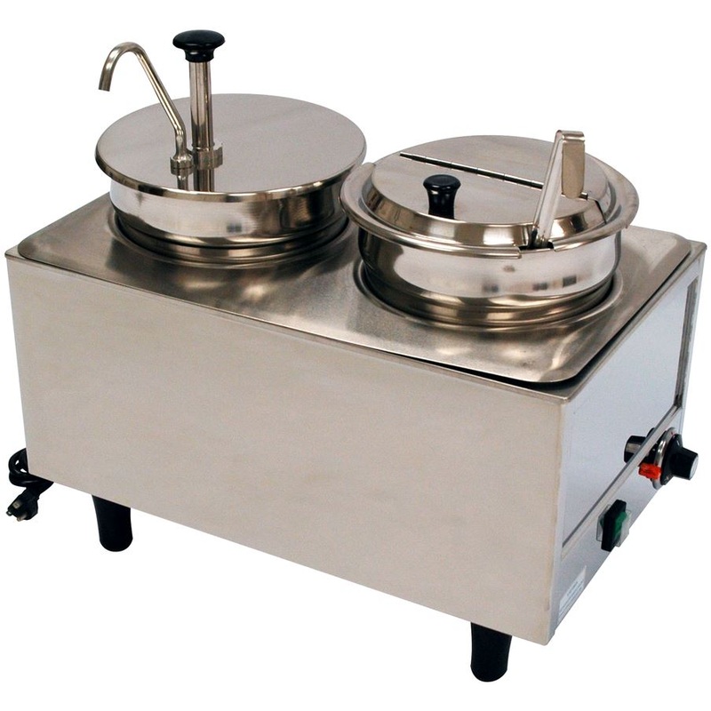 Benchmark Dual 7 Qt. Food Warmer 1 Pump 1 Ladle & Lid 120v 51073P