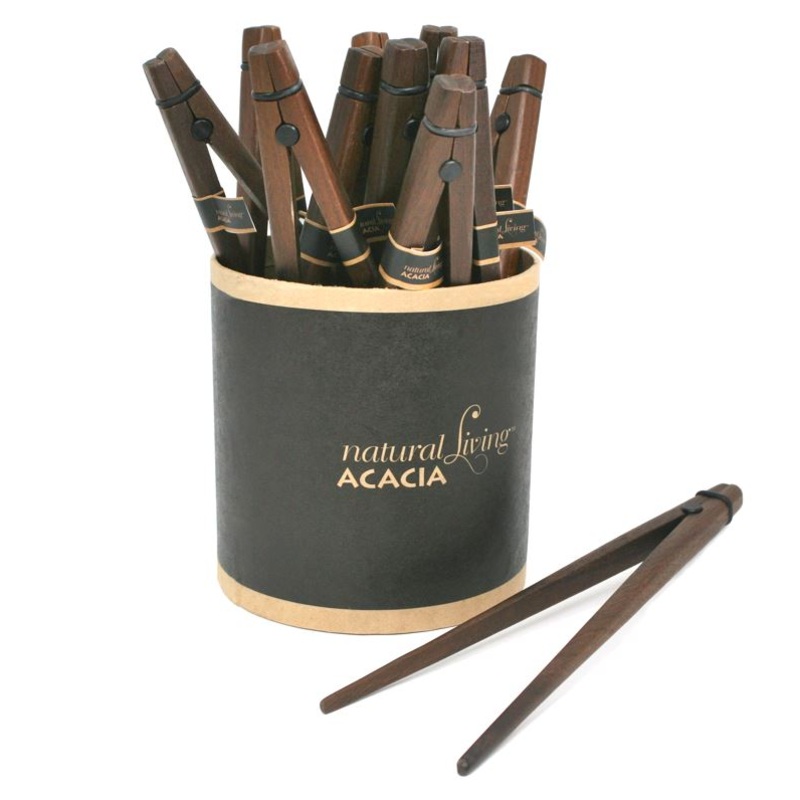 Natural Living Dark Acacia Tongs 325066