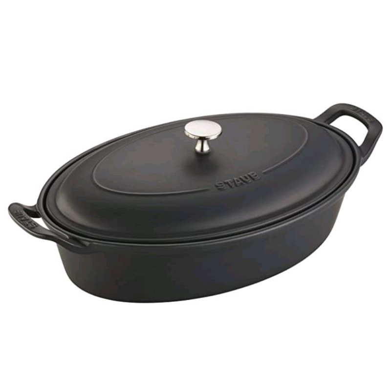 Staub 14" Ceramic 3qt Matte Black Baking Dish 40508-687*