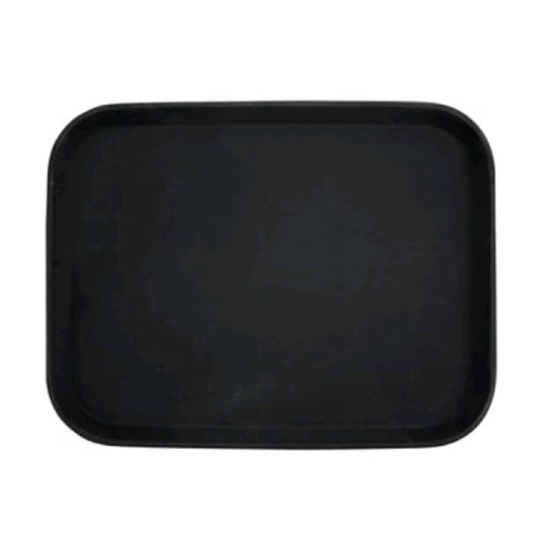 Winco 14" x 18" Black blk Rubber Linned Tray TRH-1418K