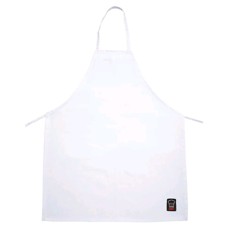 Winco White Bib Apron BA-3226WH