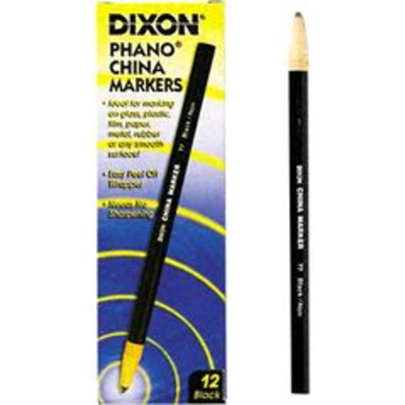 Black GREASE PENCIL - 12 pack