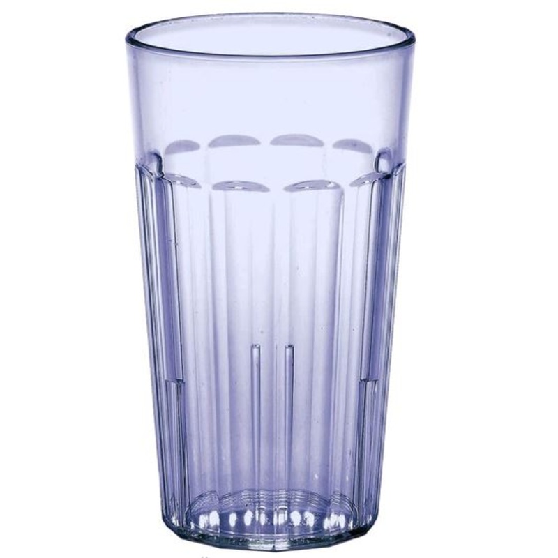 Blue Plastic 12.6oz Glass