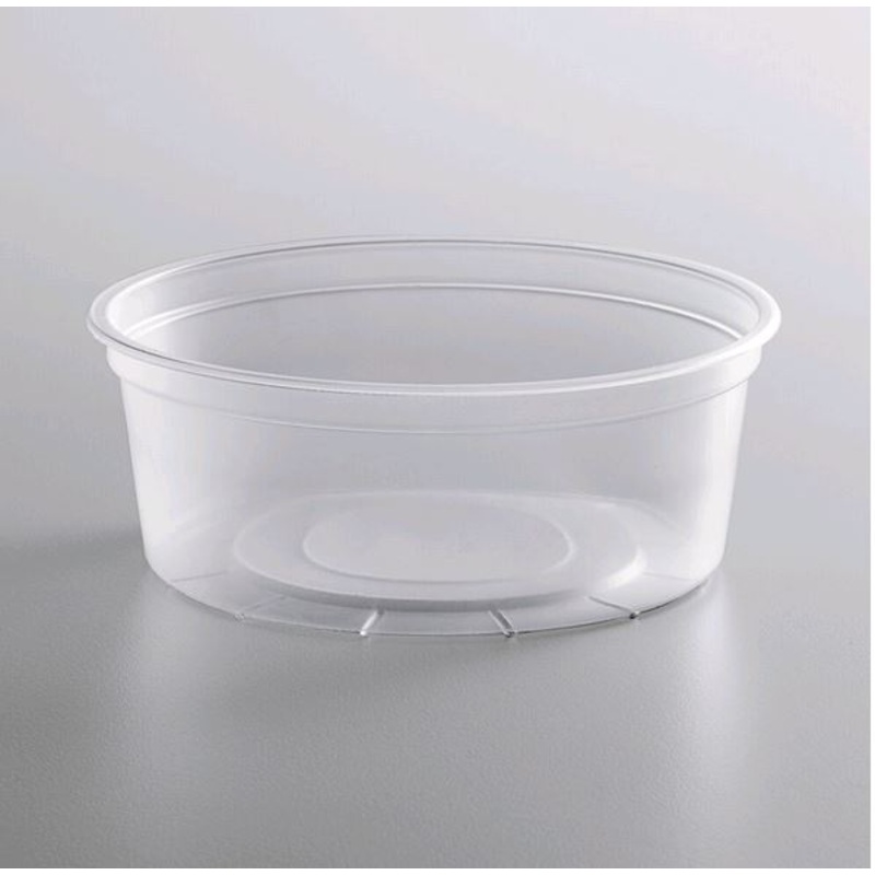 DE108H Microwavable Translucent Plastic 8oz Takeout Container - 500/Case