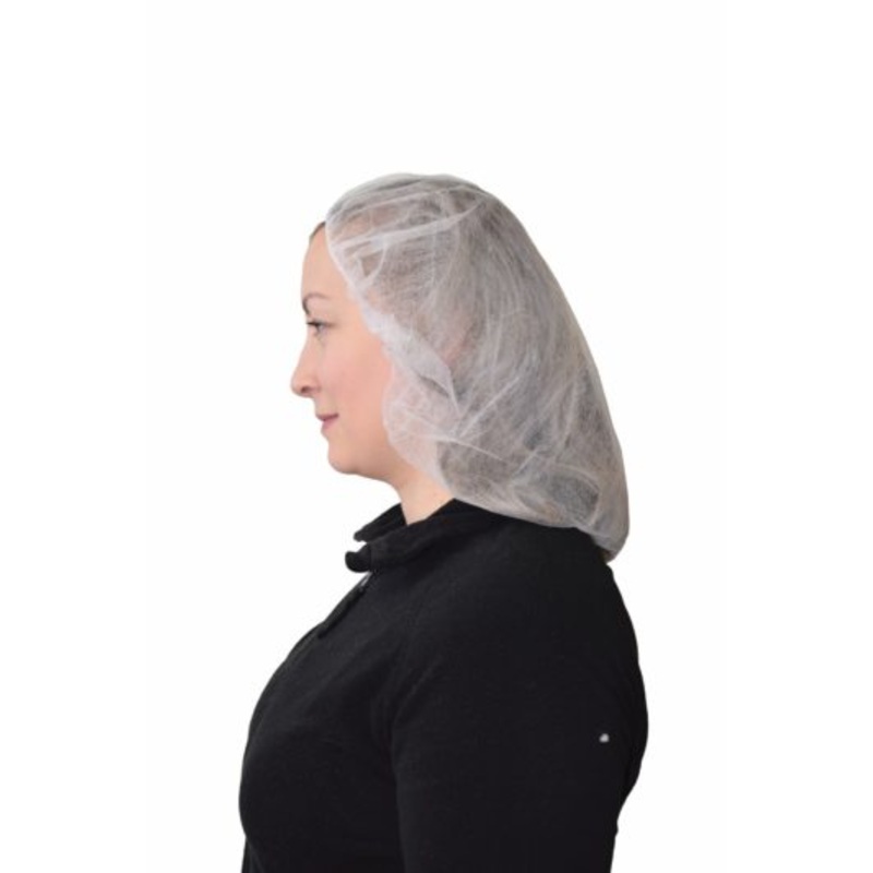 Globe 7732W Bouffant Cap/Hairnet White Poly