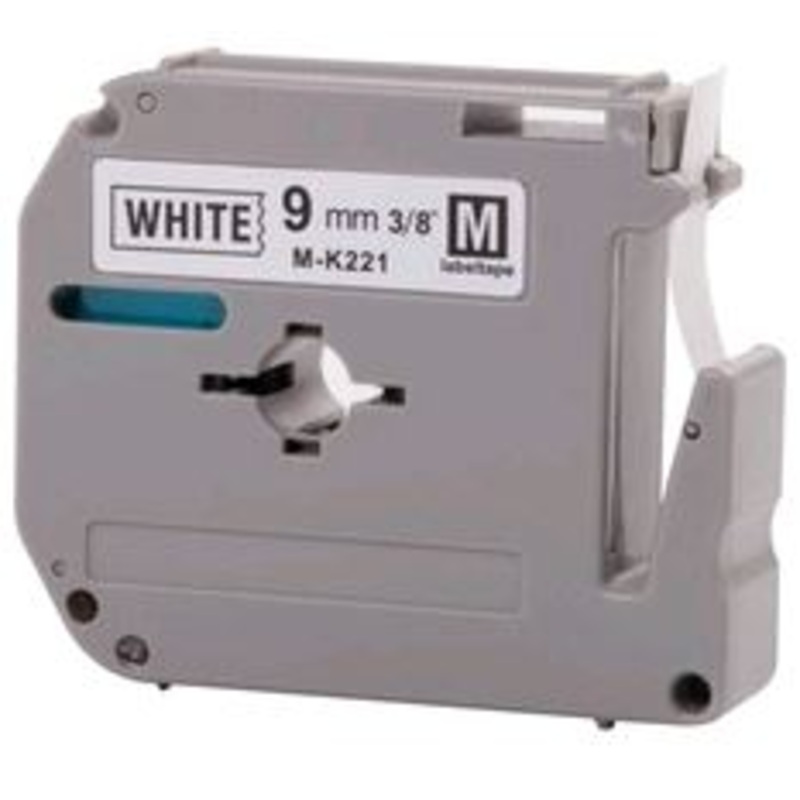 LABEL BLACK ON WHITE 3/8"