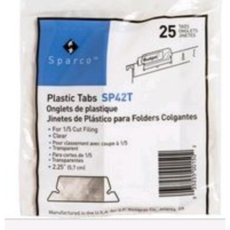 PLASTIC TABS FOR FOLDERS CLEAR