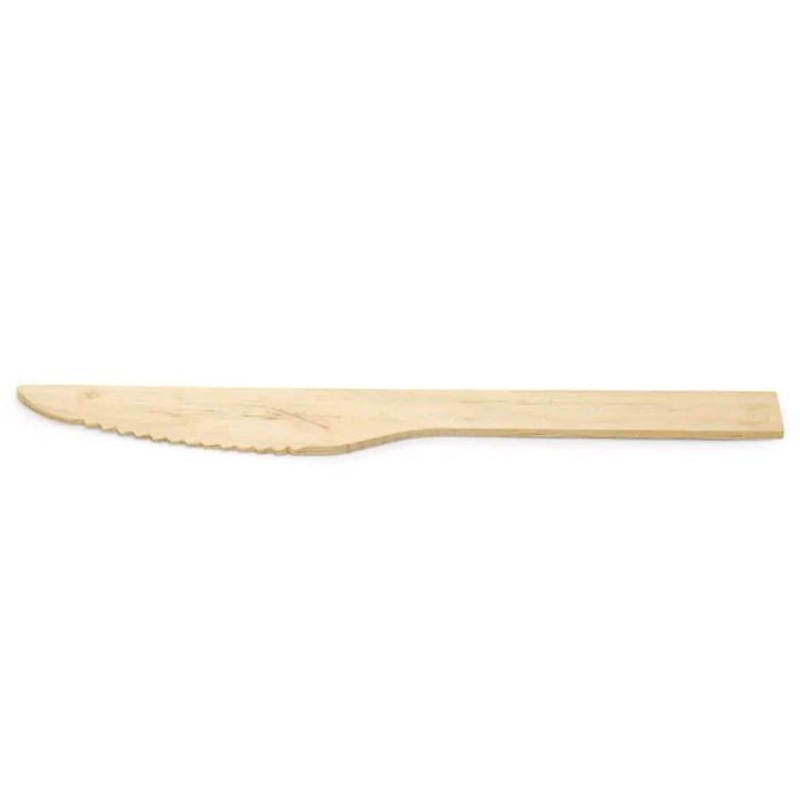 ServeWise FDK014NAW28 Compostable 6.25" Bamboo Knife, 50/1EA
