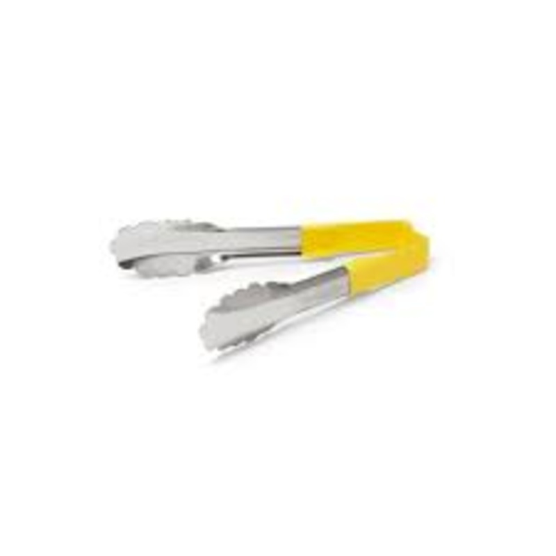 Vollrath 4780650 Jacob's Pride 6" Stainless Steel Scalloped Tongs with Yellow Coated Kool Touch Handle MFR #: 4780650*