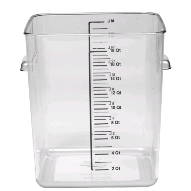 Container 18 QT Square Clear