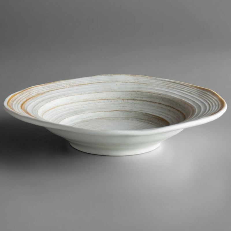 Della Terra Melamine Stoneware 22 oz. Off White Irregular Round Bowl DB11ST-OWD*