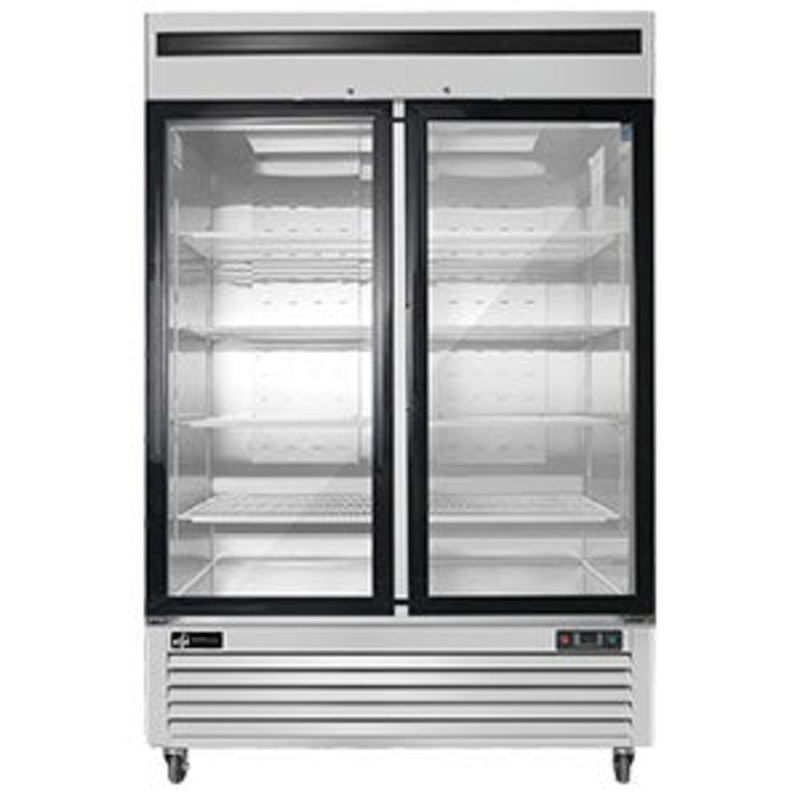EFI F2-54GDSVC - 54" Double Glass Door Display Freezer - 46 Cu. Ft.