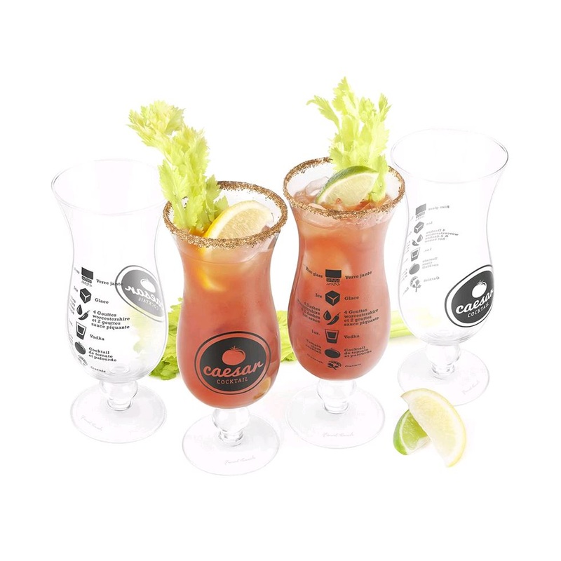 Final Touch Caesar Glass Cocktail Set 4 PC Set GG5104