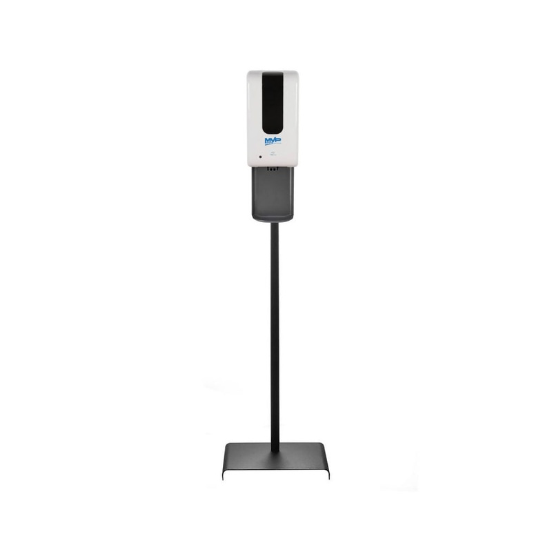 Hand sanitizer stand and dispenser