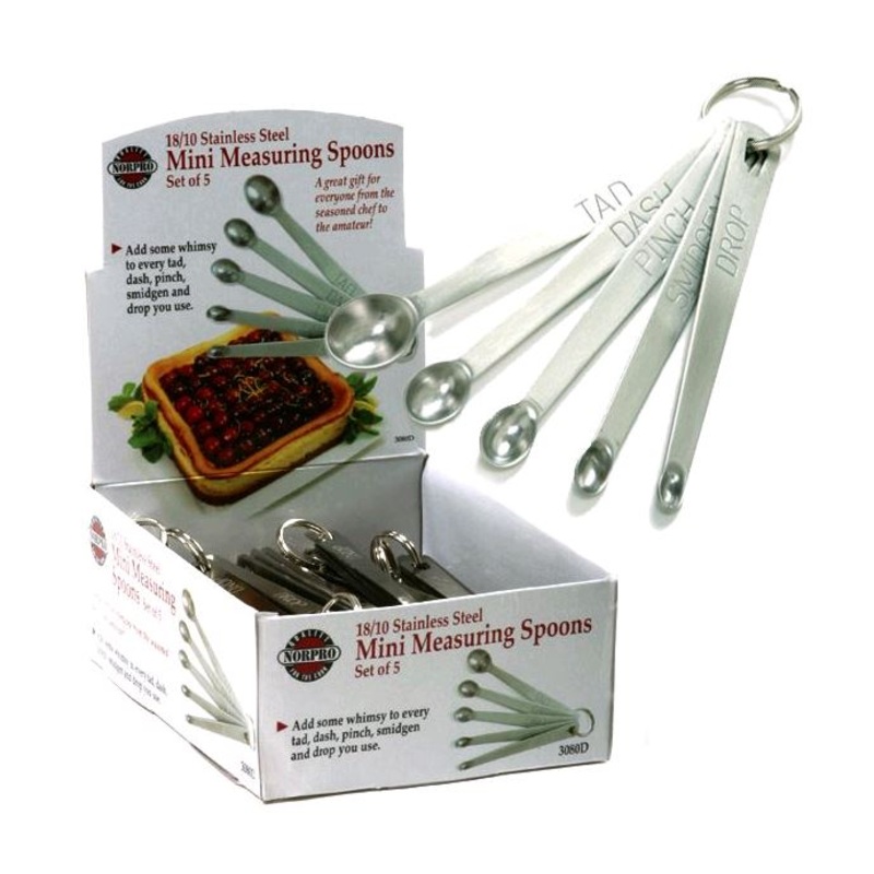 Norpro 3080D Mini S/S Measuring Spoon 5 pc Set